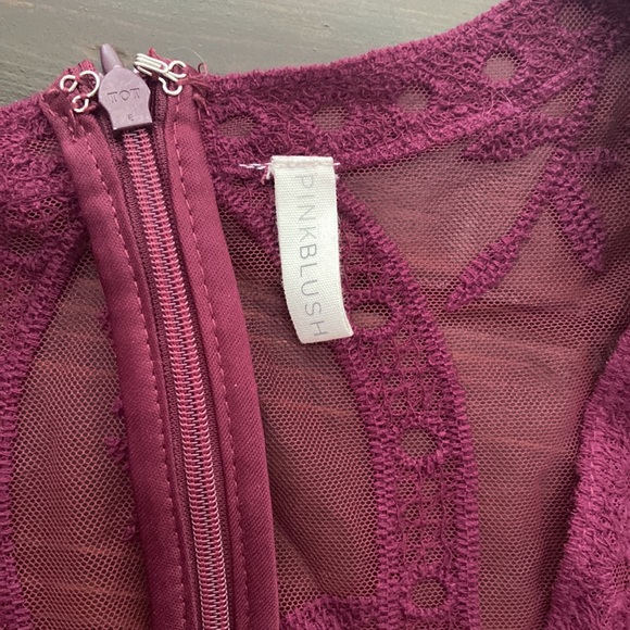 Pink blush Lace Maxi Dress Size Medium - Picture 4 of 5